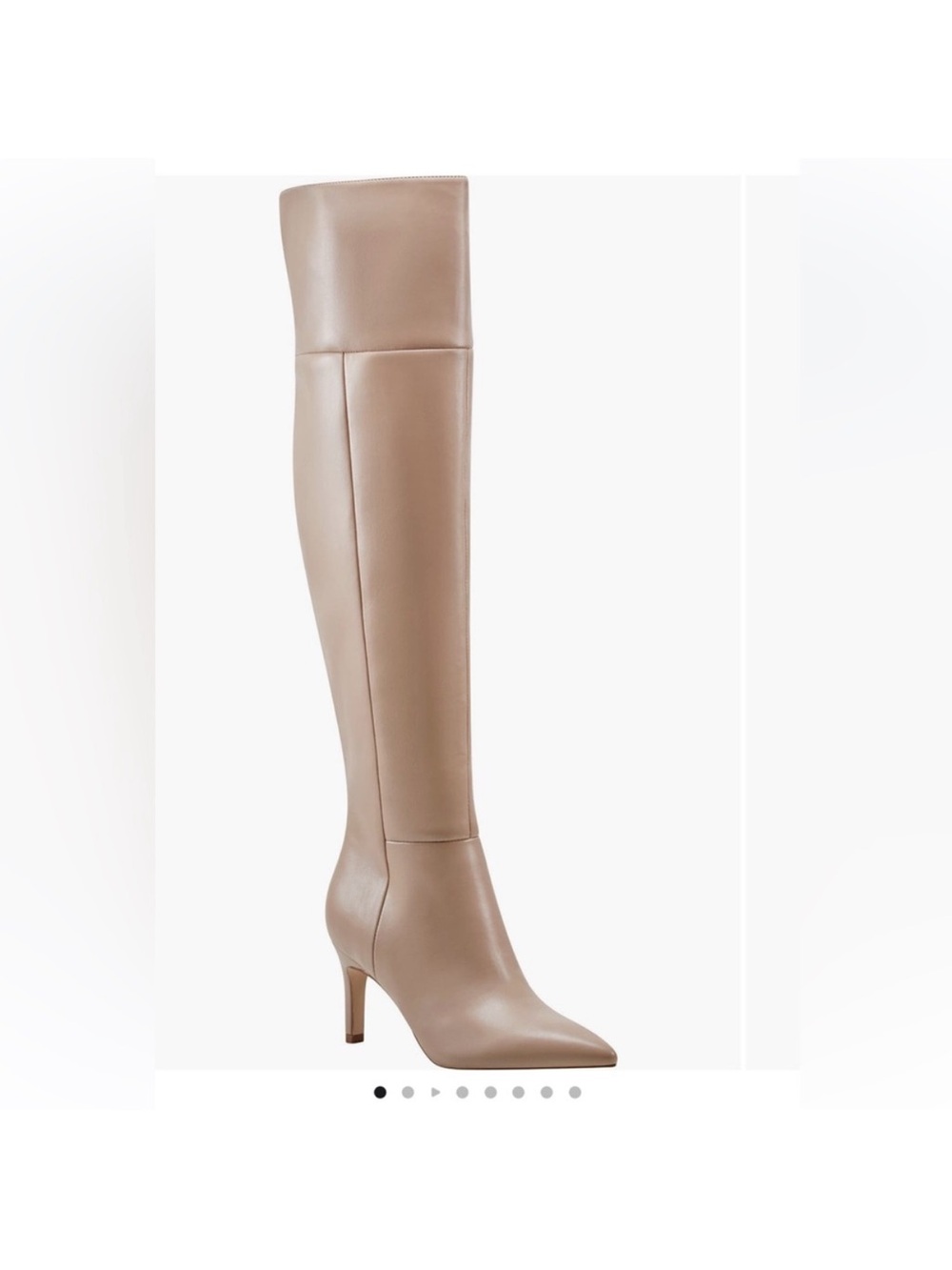 Marc Fisher Over-the-Knee Pointed Toe Stiletto Boot in Taupe